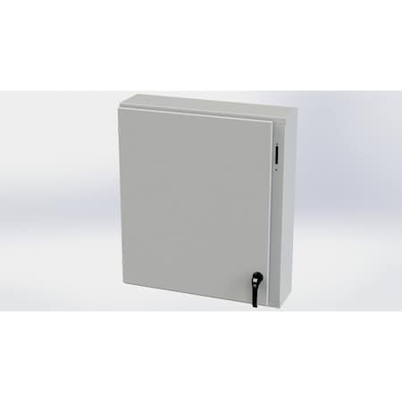 Saginaw Control & Engineering 2 Point Latch with Padlock Handle Electrical Enclosures, 36 in H, 8 in D, 31.38 in W, Carbon Steel SCE-36XEL3108LPLG